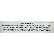 Annex fitting warning sticker